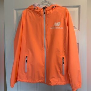 New Balance Vibrant Orange Hooded Jacket